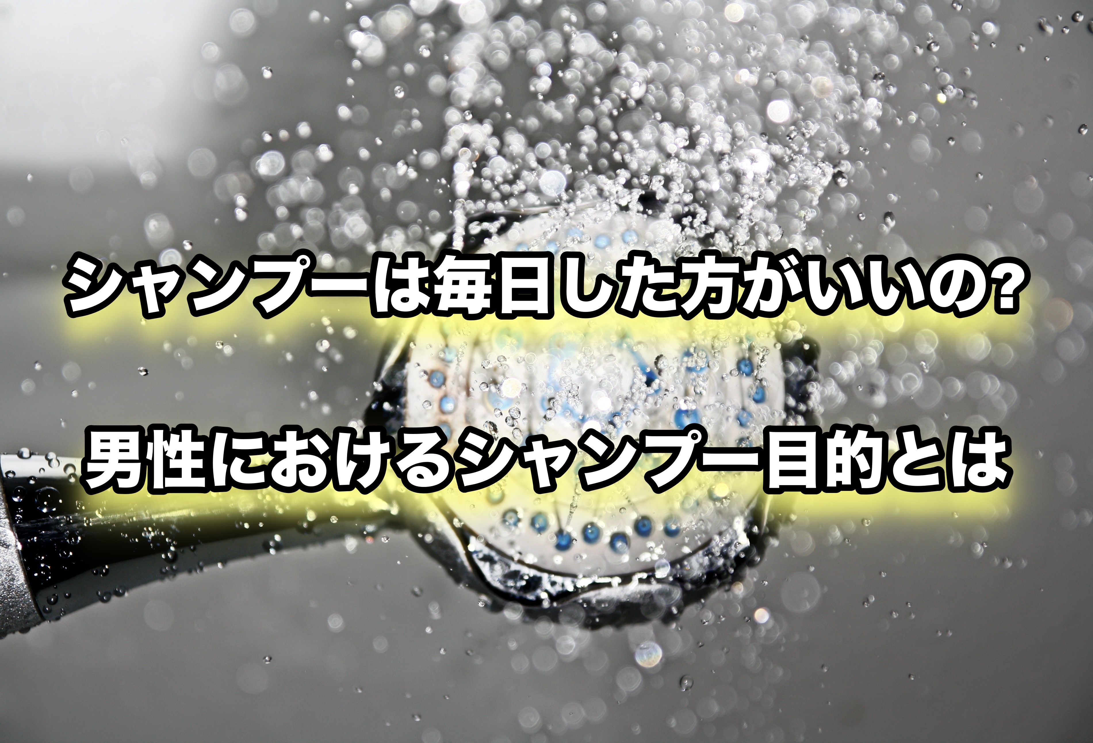 シャンプーは毎日した方がいいの 男性におけるシャンプー目的とは Ryohei Kato
